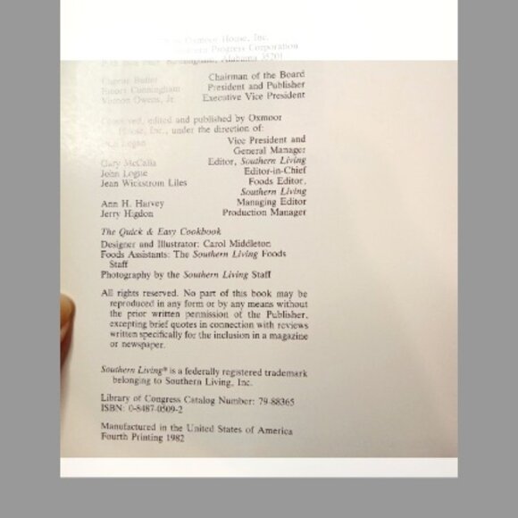 Southern Living Quick & Easy Cookbook Hardback 263 Pages - Picture 2 of 4